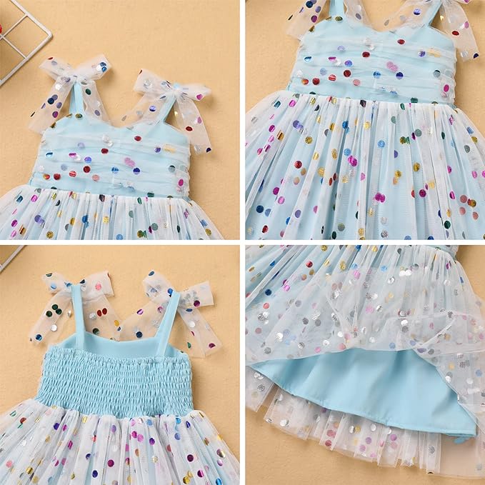 Baby Girls Tutu Dress Summer Sleeveless Backless Princess Birthday Party Dresses Sequin Ruffle Tulle Bowknot Sundress - Image 2