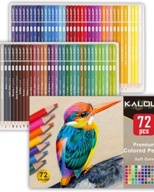 KALOUR 72 Count Colored Pencils for Adult Coloring Books, Soft Core,Ideal for Drawing Blending Shading,Color Pencils Set Gift for Adults Kids Beginners
