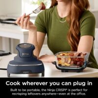 Ninja Crispi 4-in-1 Portable Glass Air Fryer Cooking System, 1500W, 4QT & 6-Cup TempWare Glass Containers with Storage Lids, Microwave, Freezer & Dishwasher Safe, Cyberspace Gray, FN101GY - Image 4
