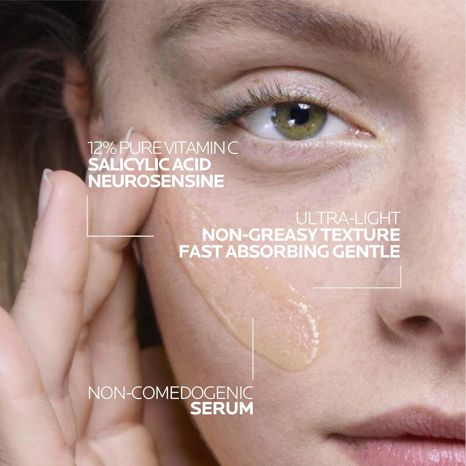 La Roche-Posay Pure 12% Vitamin C Serum For Face With Hyaluronic Acid & Salicylic Acid, Hydrating Face Serum, Boost Radiance & Reduce Wrinkles, 2 Formulas for Normal or Oily Skin Control - Image 5