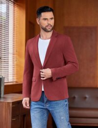 COOFANDY Men's Casual Blazer One Button Sport Coat Lightweight Business Suit Jacket - Image 3