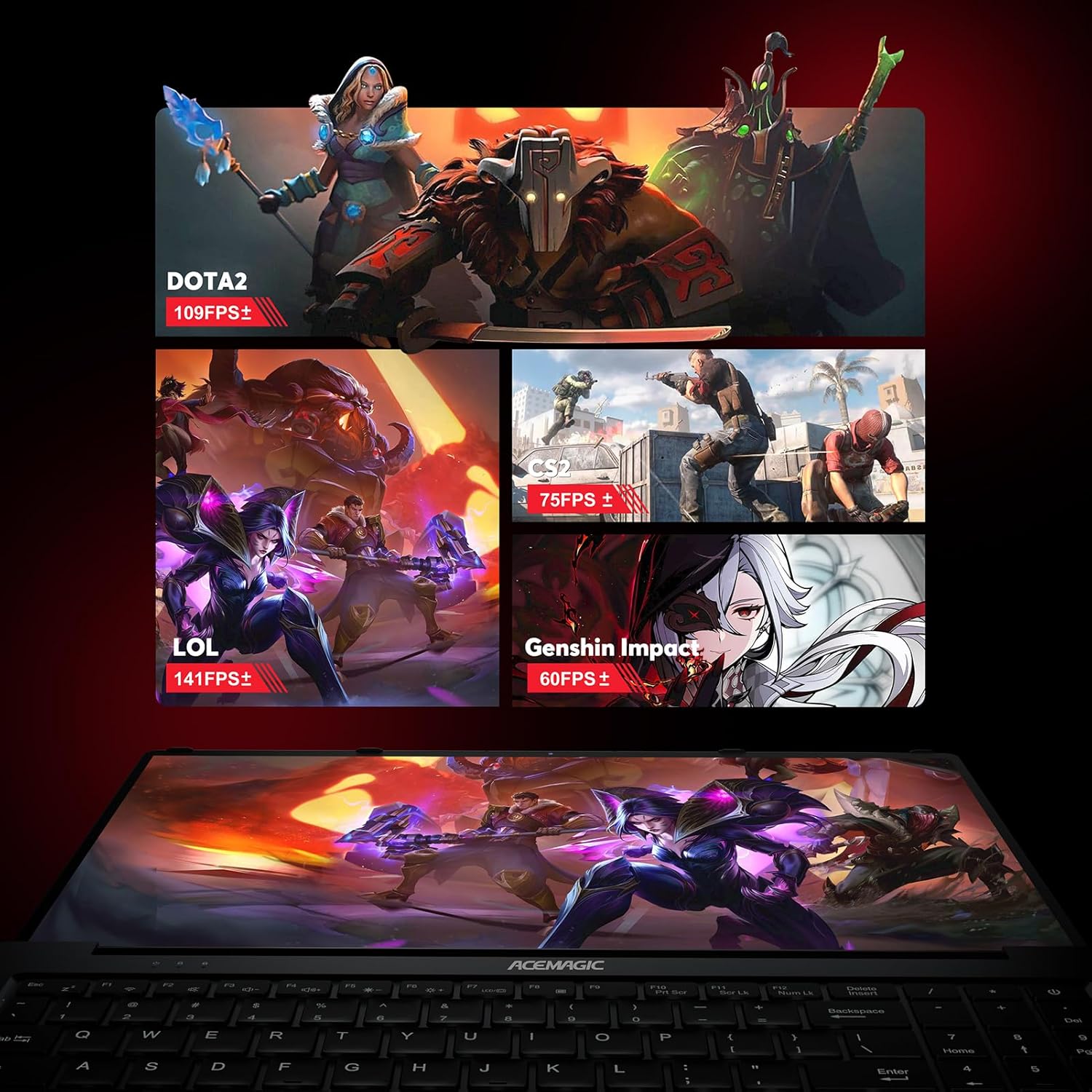 ACEMAGIC 2024 Laptop, 16.1-inch FHD Display Laptop with AMD Ryzen 7 5825U Processor(8C/16T) with Backlit Keyboard,16GB DDR4 512GB M.2 2280 NVMe SSD Laptop Computer,Type-C USB3.2 - Image 3