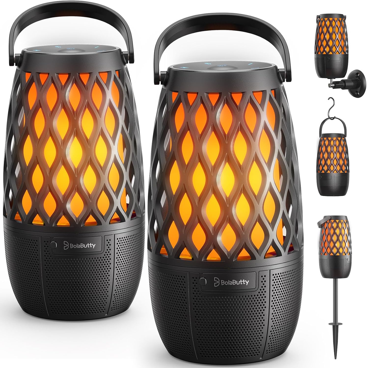 Upgraded Outdoor Speakers Gift for Men Bluetooth Speaker with lights Multi-Sync up to 100 Speakers Auto-Pairing HD Stereo Sound Cool Tech Gadgets for Him IPX5 Waterproof for Outside|Patio