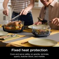 Ninja Crispi 4-in-1 Portable Glass Air Fryer Cooking System, 1500W, 4QT & 6-Cup TempWare Glass Containers with Storage Lids, Microwave, Freezer & Dishwasher Safe, Cyberspace Gray, FN101GY - Image 2