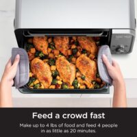 Ninja FT405CO 10-in-1 Digital Air Fry Oven with Extra Large Capacity, Flip Up and Away, Stainless Steel Body, and Temperature Control (Renewed) - Image 3
