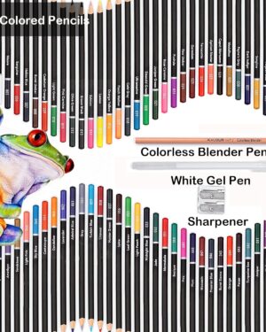 KALOUR Premium Colored Pencils,Set of 120 Colors,Artists Soft Core with Vibrant Color,Ideal for Drawing Sketching Shading,Coloring Pencils for Adults Beginners kids
