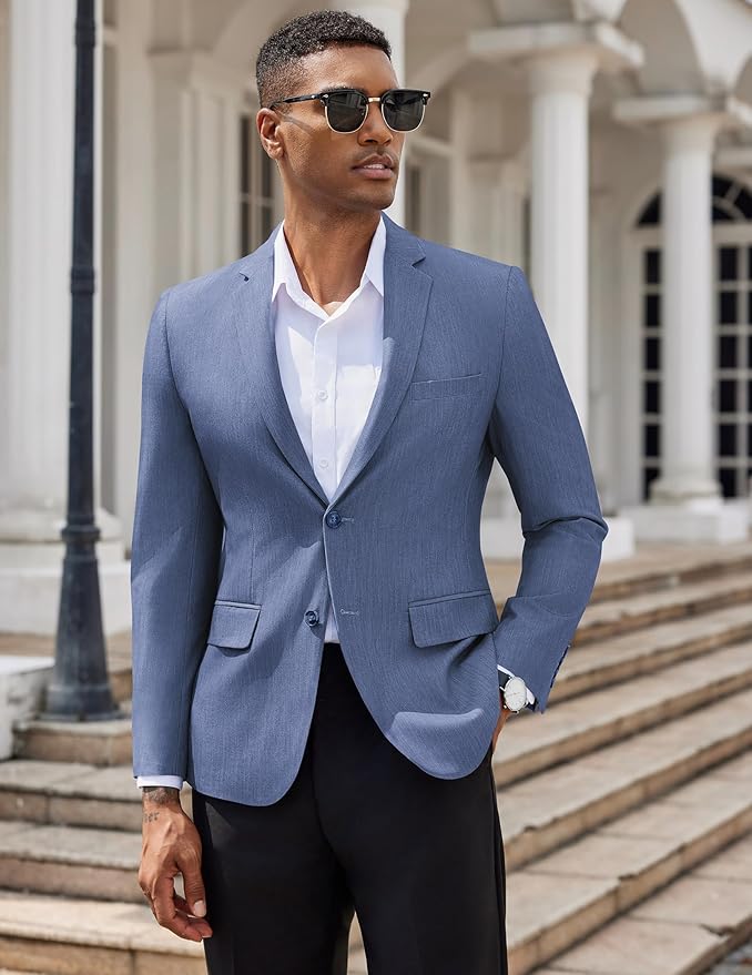 COOFANDY Mens Casual Blazer Slim Fit Suit Jacket Two Button Lightweight Sport Coat - Image 6