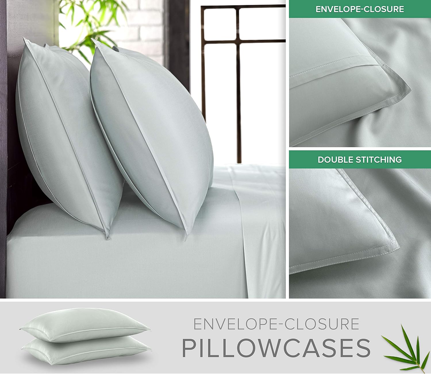 King Sheets by Pure Bamboo, Genuine 100% Organic Viscose Derived from Bamboo Bed Sheet Set, Luxuriously Soft & Cooling, Double Stitching, 2 Year Quality... - Image 4