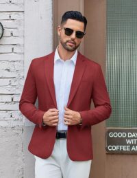 COOFANDY Men's Casual Blazer One Button Sport Coat Lightweight Business Suit Jacket - Image 6
