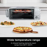 Ninja FT405CO 10-in-1 Digital Air Fry Oven with Extra Large Capacity, Flip Up and Away, Stainless Steel Body, and Temperature Control (Renewed) - Image 6