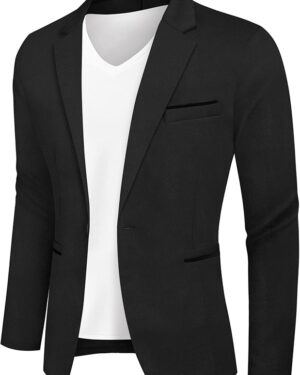 COOFANDY Men's Casual Blazer Jacket Slim Fit Sports Coat Business Suit Jackets One Button