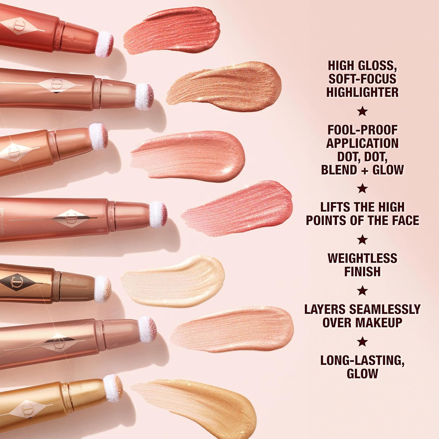 Charlotte Tilbury Beauty Light Wand Liquid Highlighter Makeup - Soft-Focus Highlighter & Blush for Cheeks - Pearlescent, Weightless Radiant Finish - Image 7
