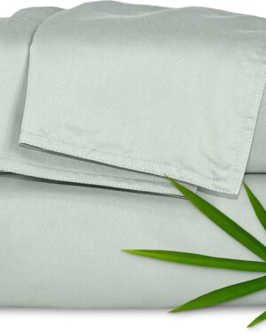 King Sheets by Pure Bamboo, Genuine 100% Organic Viscose Derived from Bamboo Bed Sheet Set, Luxuriously Soft & Cooling, Double Stitching, 2 Year Quality...