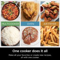 Ninja Combi All-in-One Multicooker, Oven, & Air Fryer, Complete Meals in 15 Mins, 14-in-1 Functions, Combi Cooker + Air Fry, Bake, Roast, Slow Cook and More, 3 Accessories, Stainless Steel, SFP701 - Image 7
