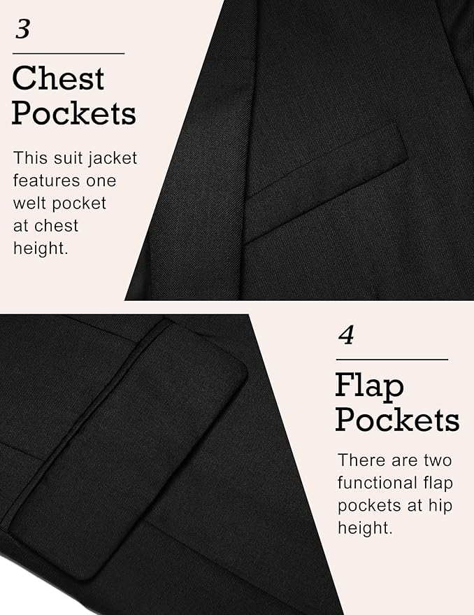 COOFANDY Mens Sport Coat Casual Blazer One Button Business Suit Jacket - Image 2