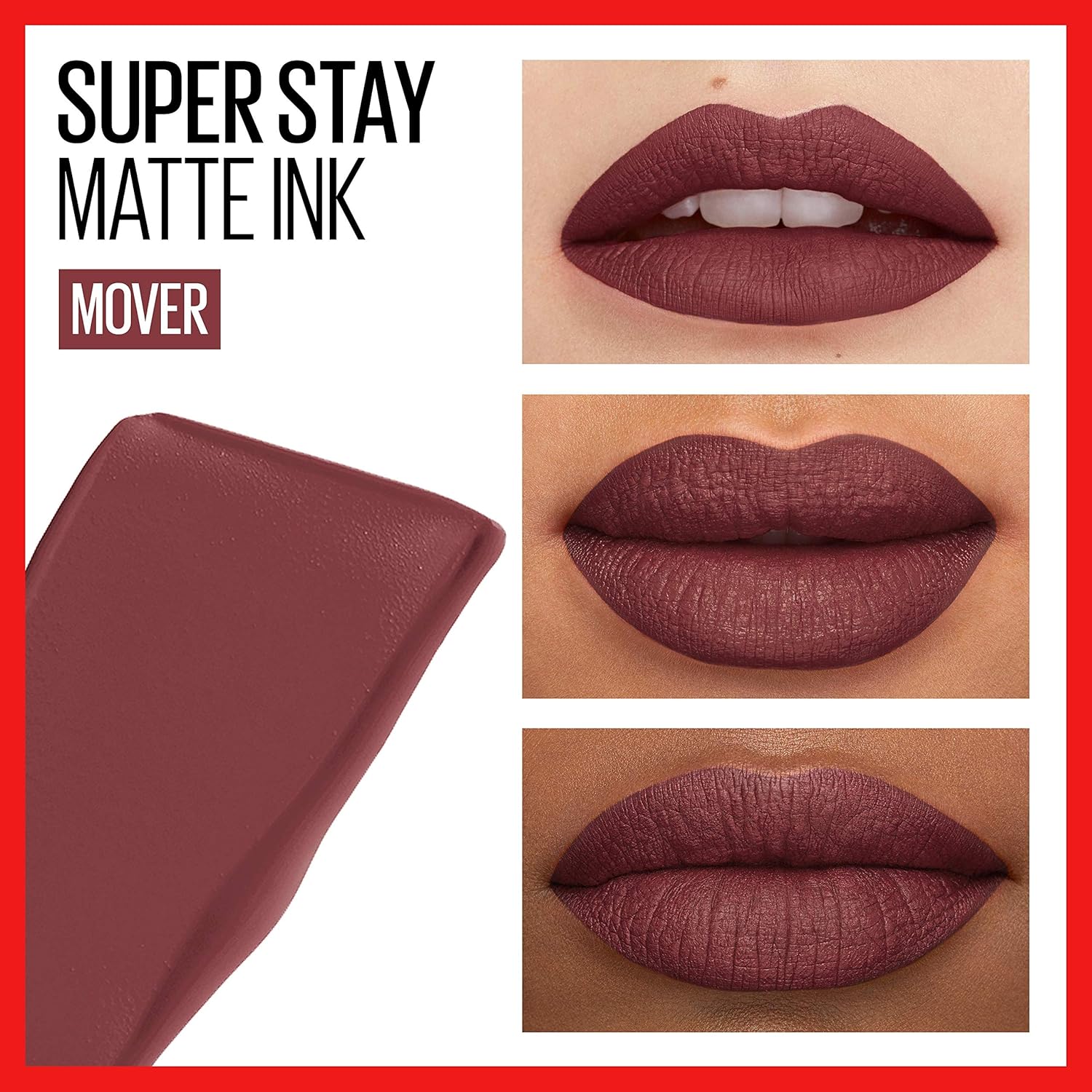 MAYBELLINE Super Stay Matte Ink Liquid Lipstick Makeup Long Lasting High Impact Color Up to 16H Wear Self-Starter Light Red and Hustler Red Brown - Image 6