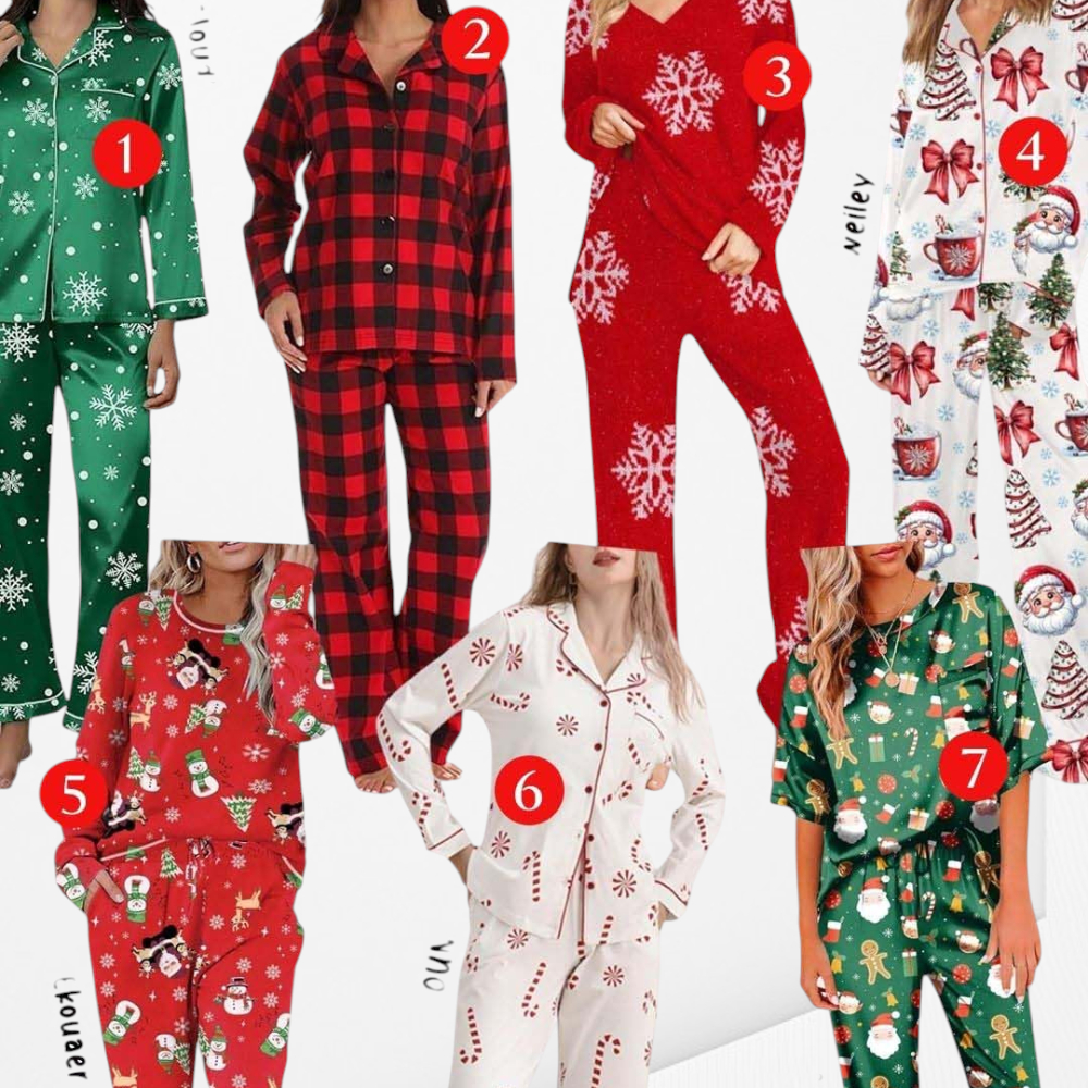 Comfy festive Christmas pajamas for cozy holiday nights and winter sleepwear