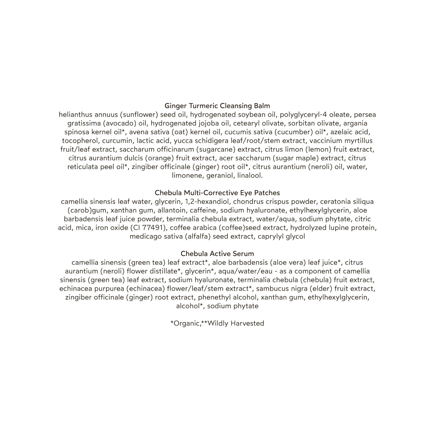 True Botanicals Collagen Boosting Essentials Set |Increase Hydration, Treat Fine Lines & Wrinkles | Contains Ginger Turmeric Cleansing Balm, Chebula Active Serum, & Chebula MultiCorrective Eye Patches - Image 2