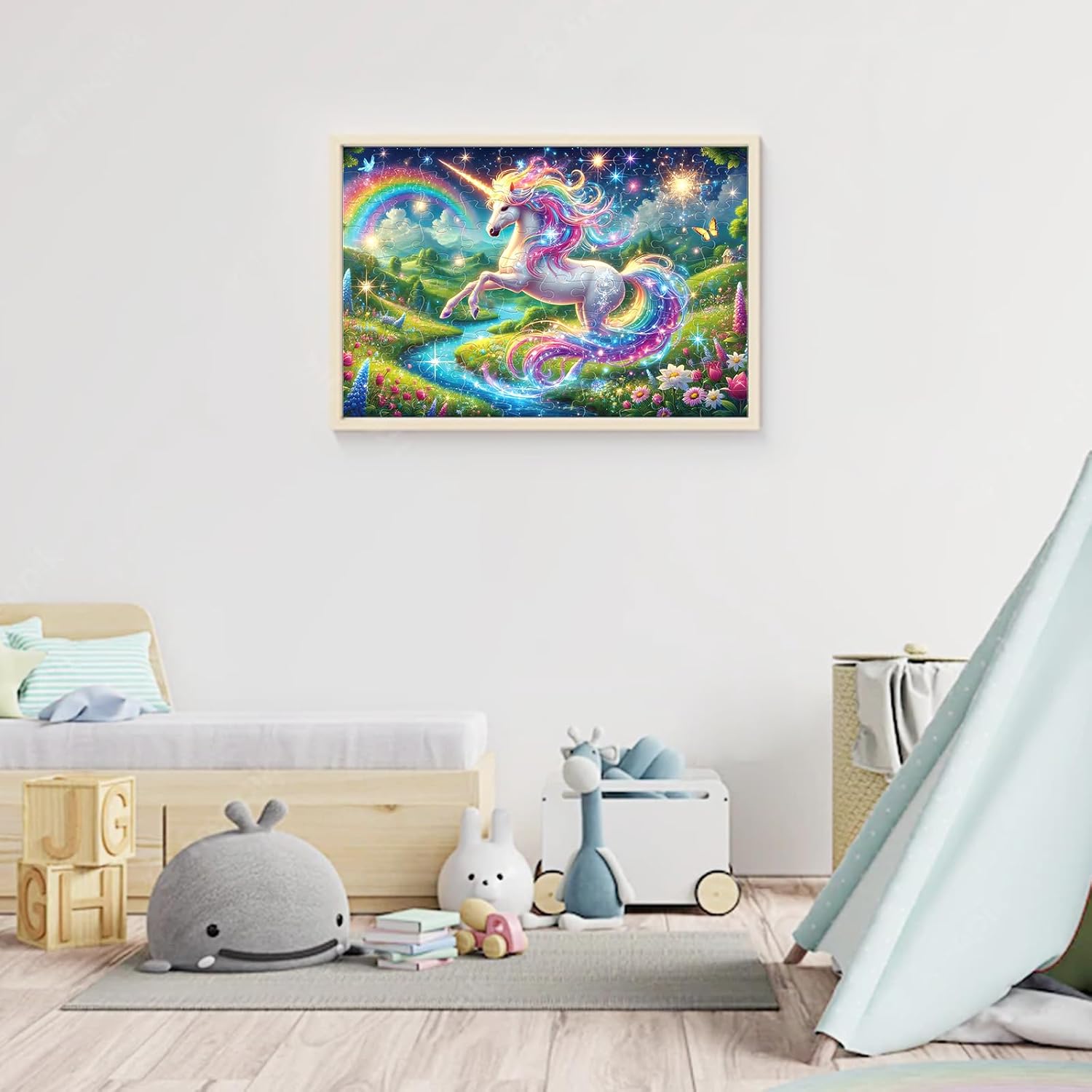 100 Piece Puzzles Rainbow Unicorn Puzzle for Kids Ages 4-8 8-10, 100 Piece Jigsaw Puzzle for Adults Toddler Children Learning Educational Puzzles Toys Birthday Gifts for Girls Boys - Image 6