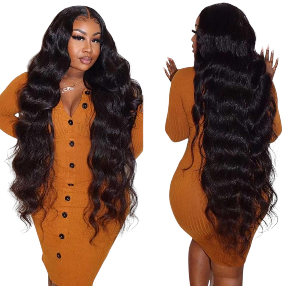 Uveous 28 inch glueless human hair wig with 5x5 HD lace closure, pre-plucked hairline, pre-cut lace, 180% density wear-and-go wig for women — reviewed by Kiran Yousuf