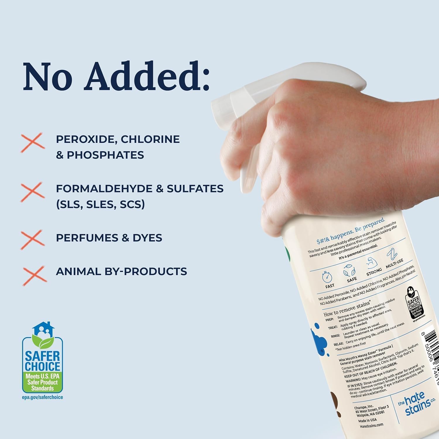 Miss Mouth’s Messy Eater Stain Treater Spray - Stain Remover - Newborn & Baby Essentials - 2-Pack of 16oz Stain Remover - Image 2