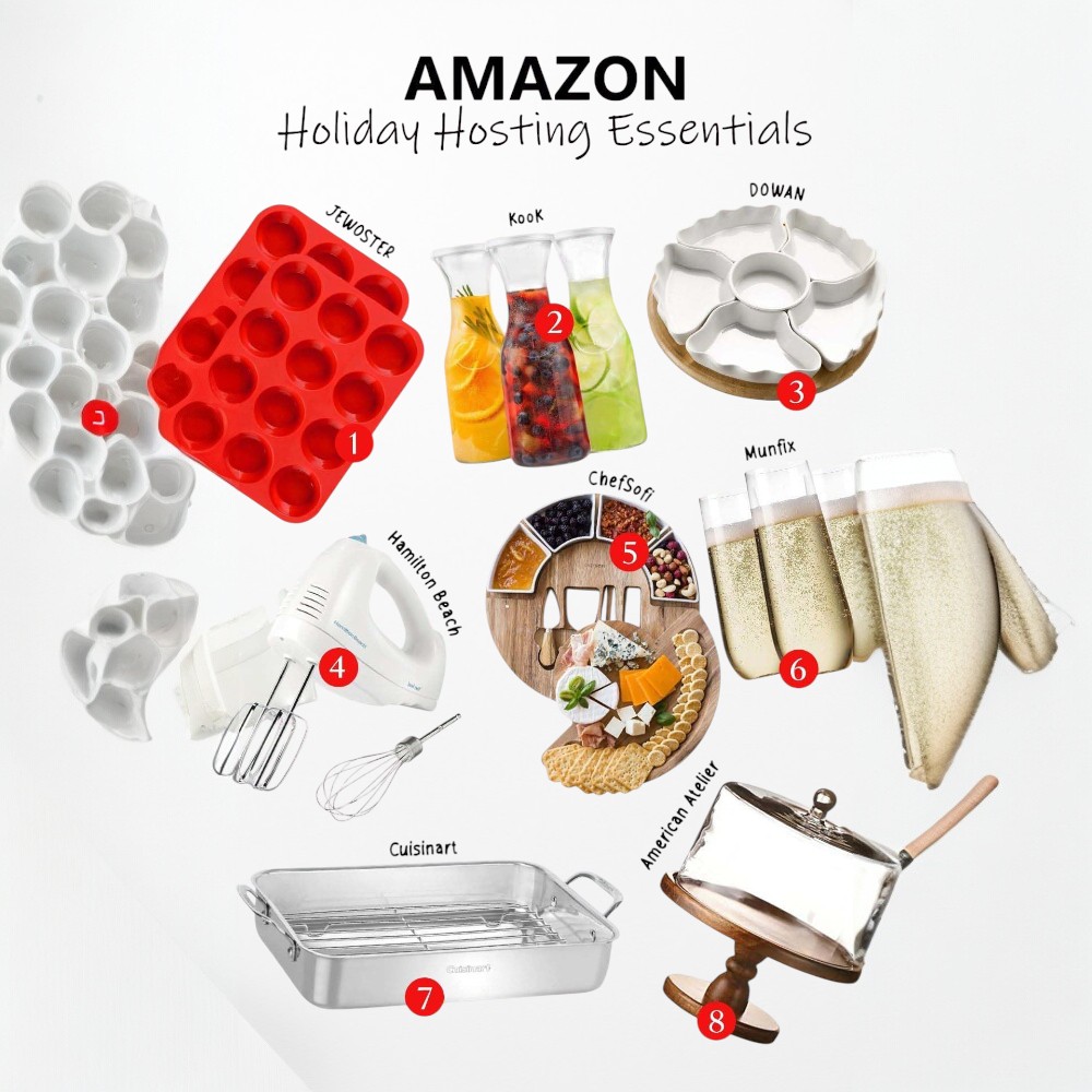 Prep your holiday hosting with these essential items! ✔️ Cuisinart 16-Inch Roaster - Perfect for your holiday feasts ✔️ Hamilton Beach 6-Speed Electric Hand Mixer - Make baking a breeze ✔️ Spode Christmas Tree Melamine 4-Section Tray - Festive servi