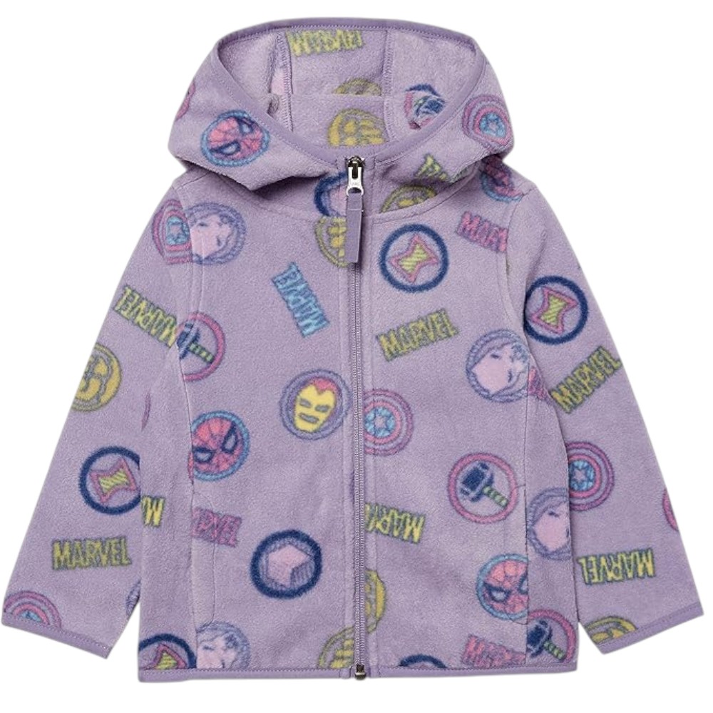 Amazon Essentials Disney | Marvel | Star Wars | Princess Girls and Toddlers' Polar Fleece Full-Zip Hoodie Jackets