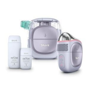 Shark FacialPro Glow at-home hydro-powered facial system in lilac with hot and cold therapy for deep pore cleansing and glowing skin