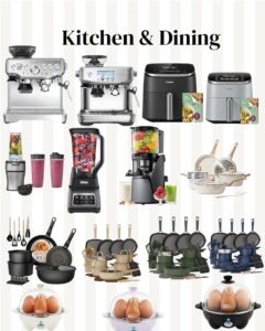 A flat lay photograph of essential kitchen tools including a wooden cutting board, a stainless steel chef’s knife, ceramic mixing bowls, and fresh garlic cloves, styled for Kiran Shahneel's cooking blog.