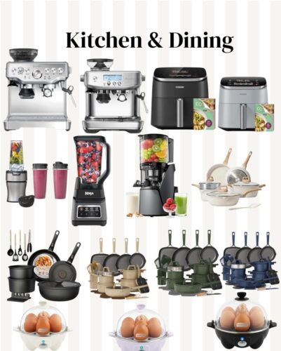 A flat lay photograph of essential kitchen tools including a wooden cutting board, a stainless steel chef’s knife, ceramic mixing bowls, and fresh garlic cloves, styled for Kiran Shahneel's cooking blog.