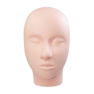 LASHVIEW soft-touch rubber lash mannequin head used for practicing eyelash extensions and makeup training